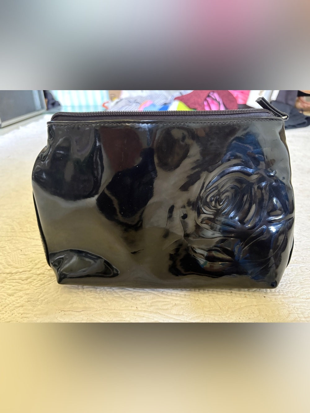 Lancôme large Make Up / Cosmetics bag in shiny black!